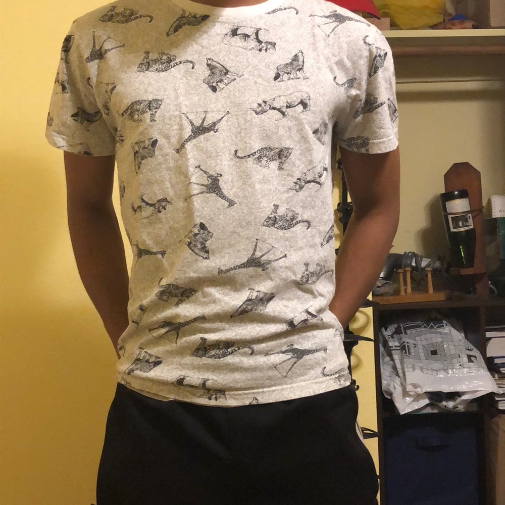 Literal animal print tee